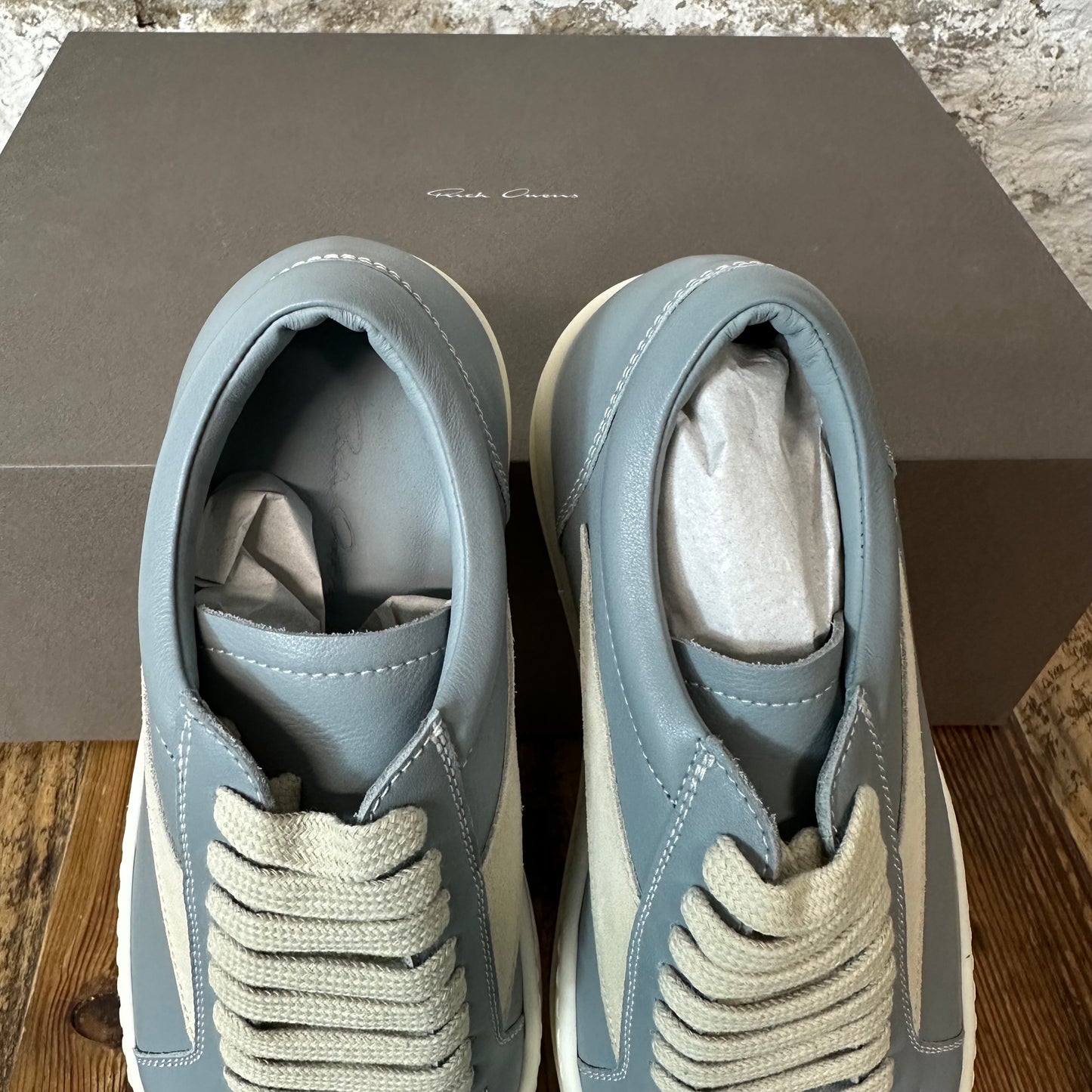 Rick Owens Vintage Pale Blue Milk Sneaker DS