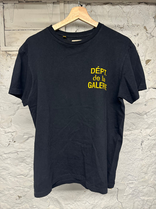 Gallery Dept Black Yellow T-Shirt Sz S