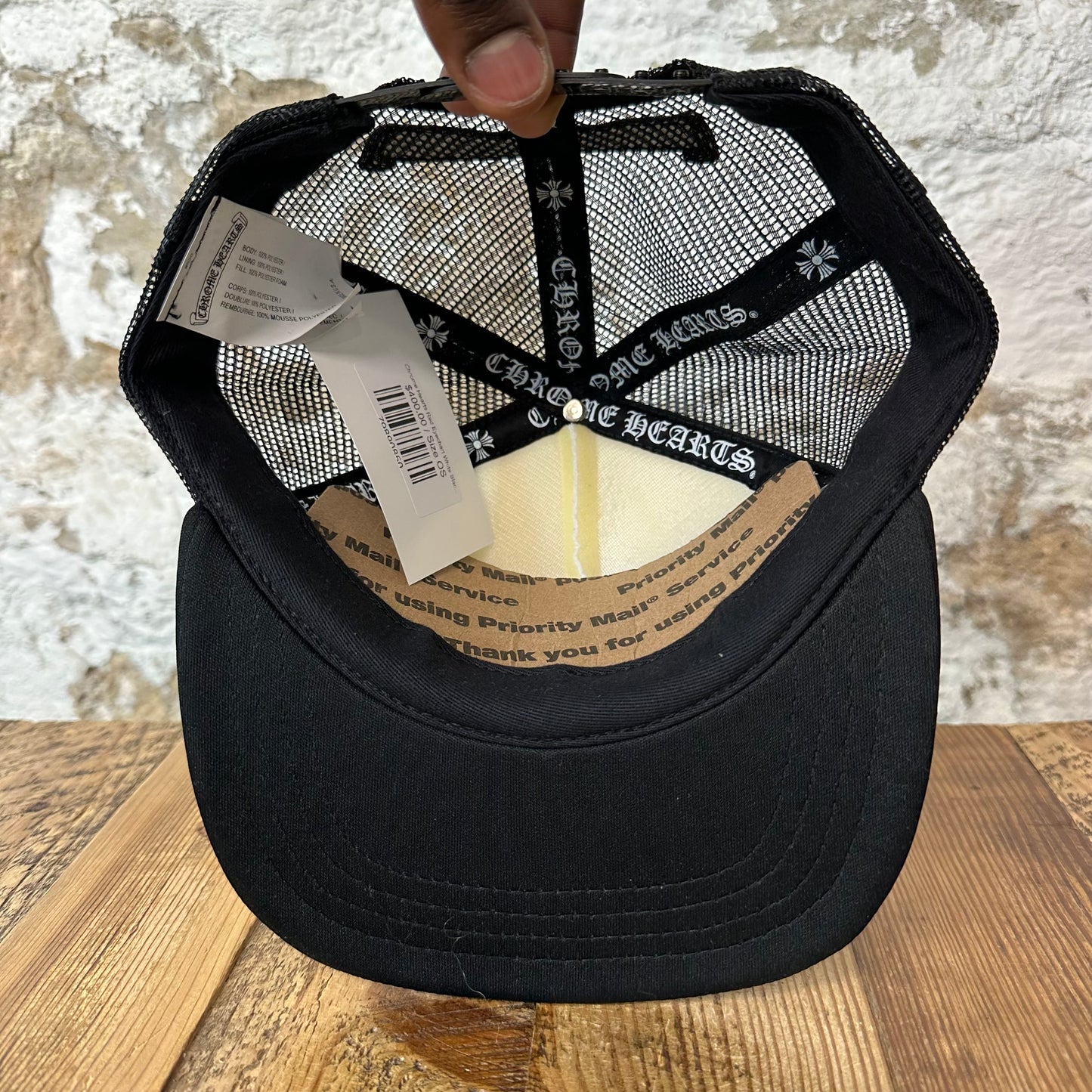 Chrome Hearts Red Eyechart White Black Trucker Hat