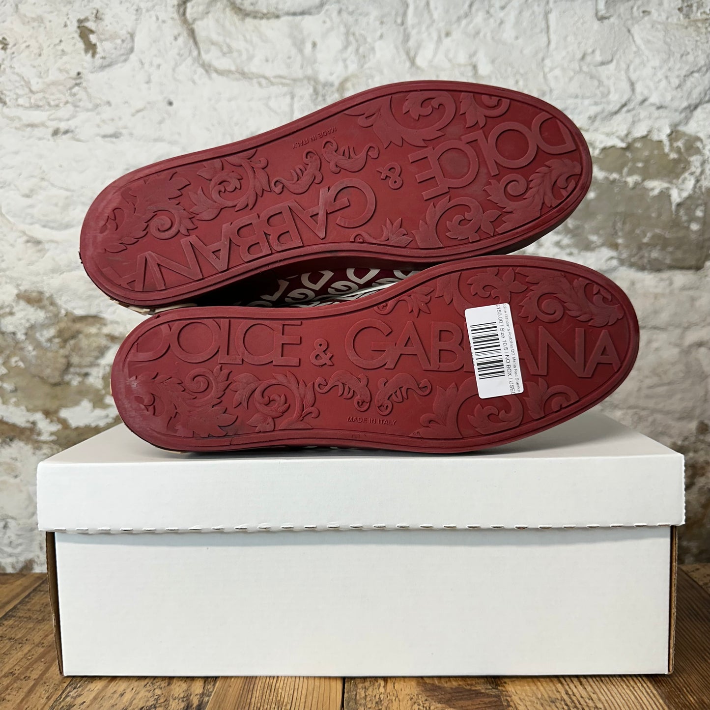 Dolce Gabbana Portofino DG Mania Red Sneaker Sz 10.5