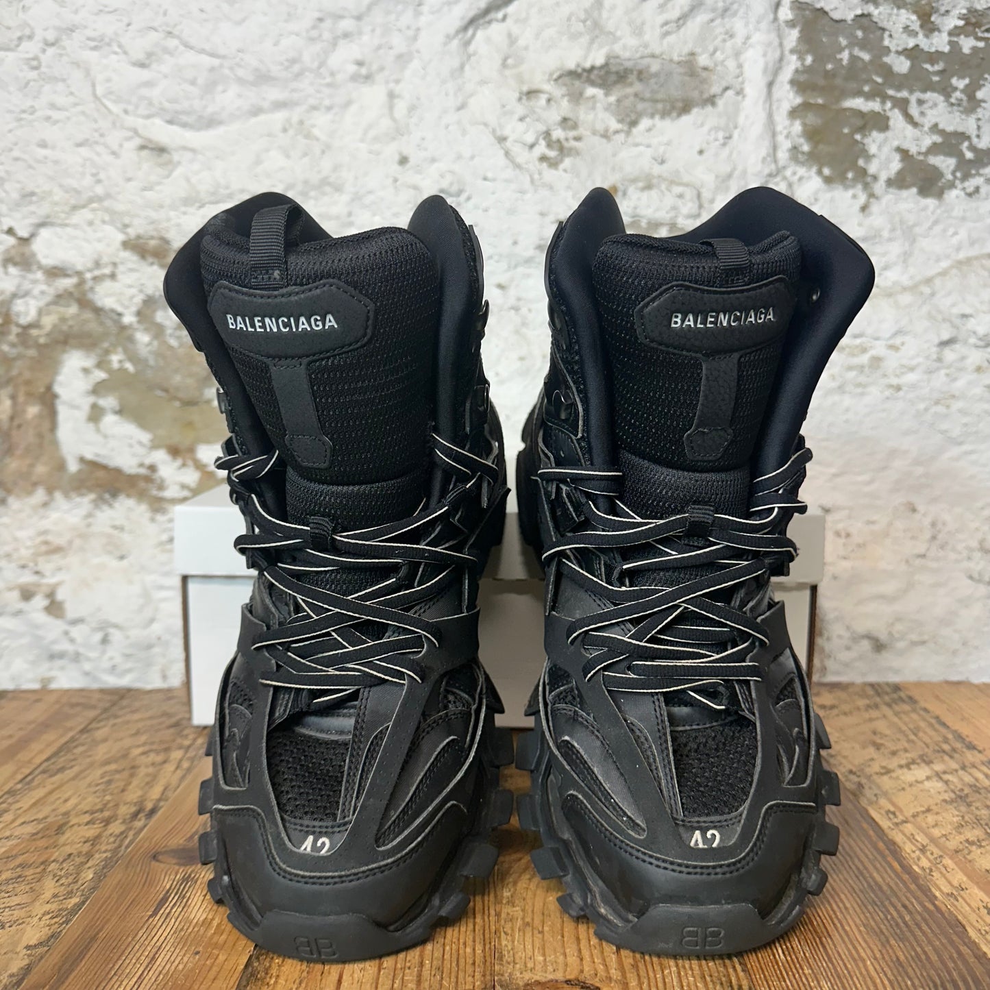 Balenciaga High Track Runner Triple Black Sneaker Sz 9 (42) No Box