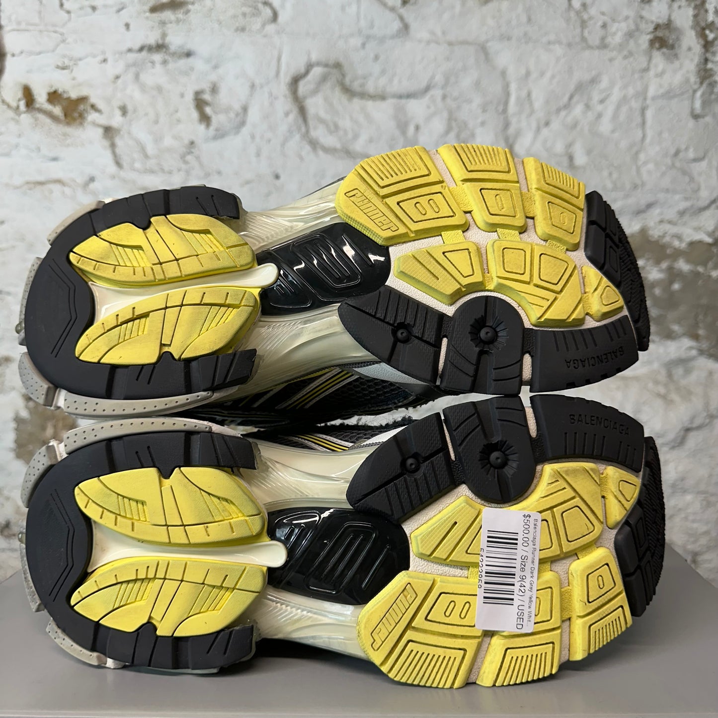 Balenciaga Runner Dark Grey Yellow White Sneaker Sz 9 (42)
