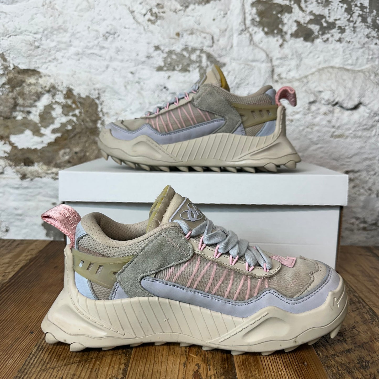 Off-White ODSY 1000 Pink Tan Sneaker Sz 4.5 (36) No Box