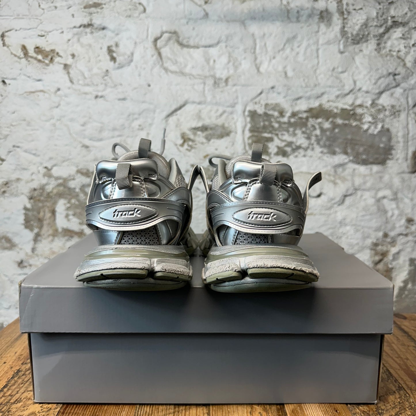 Balenciaga Track Runner Silver Sneaker Sz 11 (44)