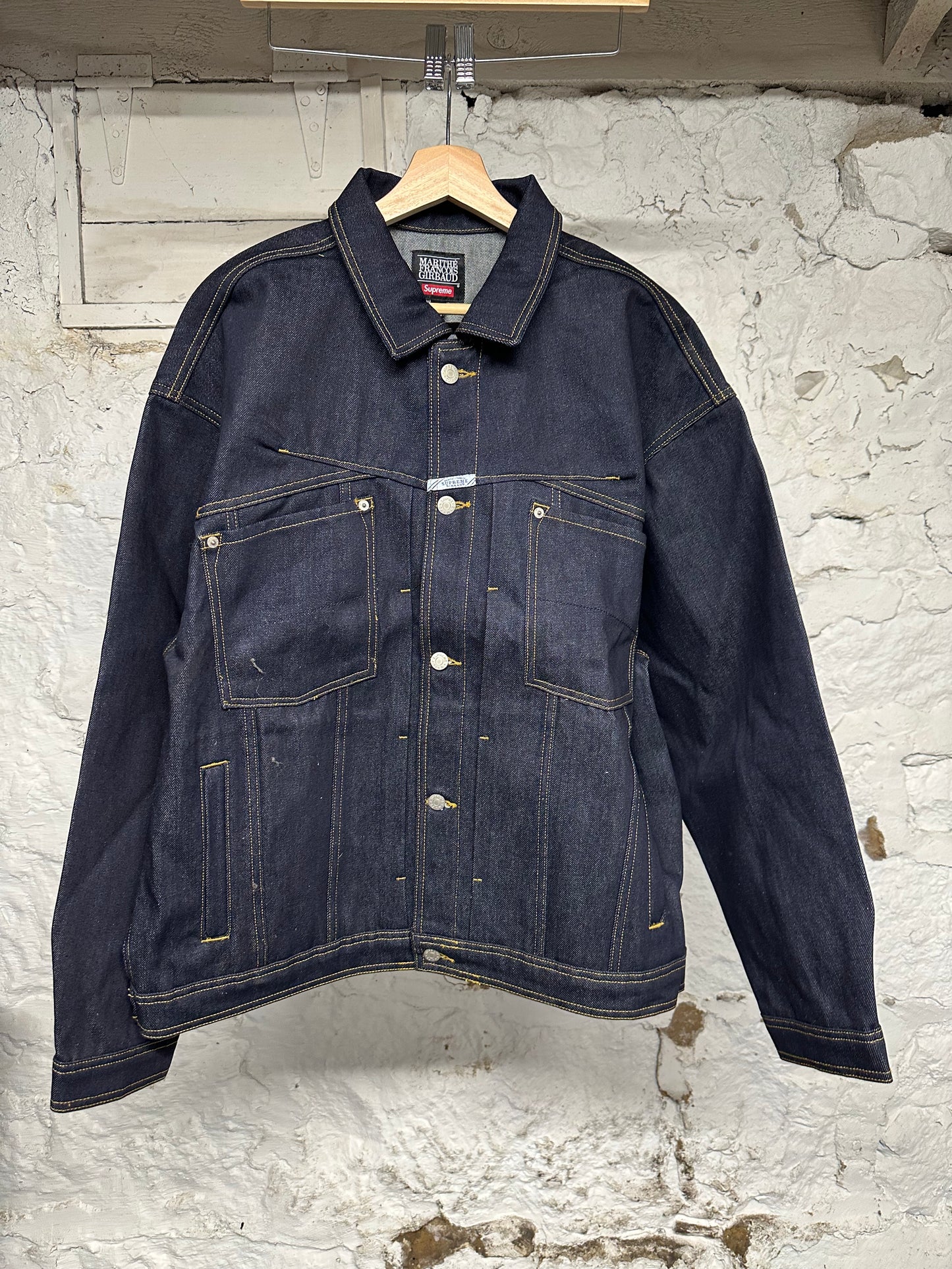 Supreme Marithe Girbaud X-Seam Denim Trucker Jacket Sz XL DS