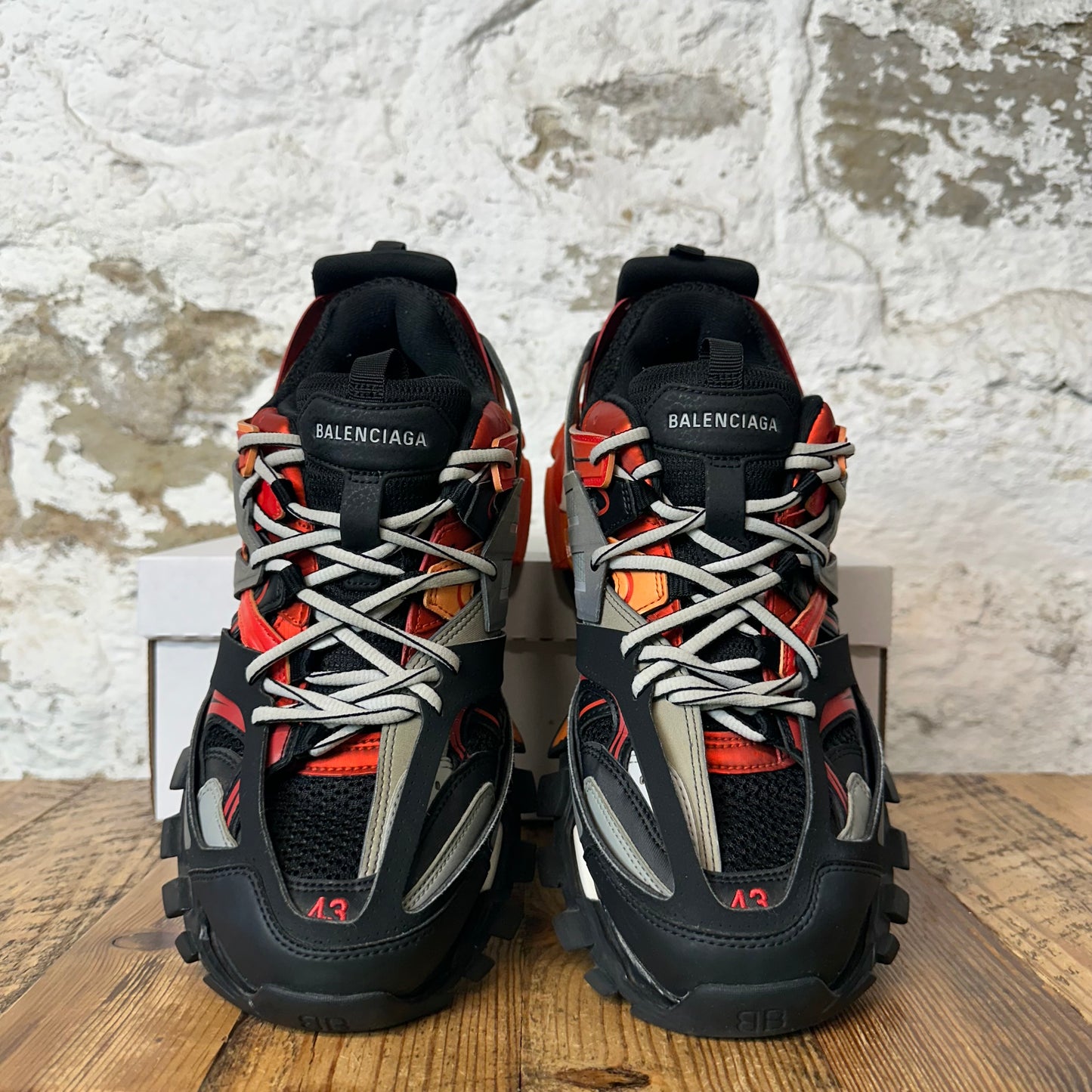 Balenciaga Track Black Orange Red Sneaker Sz 10 (43)