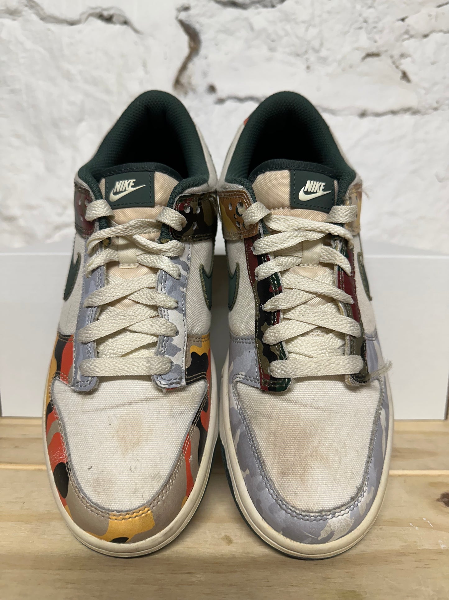 Nike Dunk Low Sail Multi-Camo Sz 5.5Y