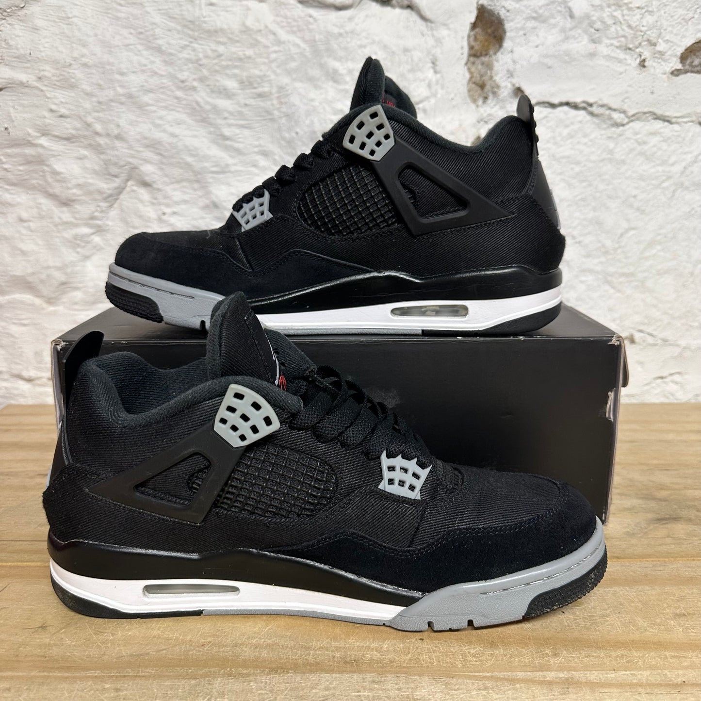 Air Jordan 4 Black Canvas Sz 11