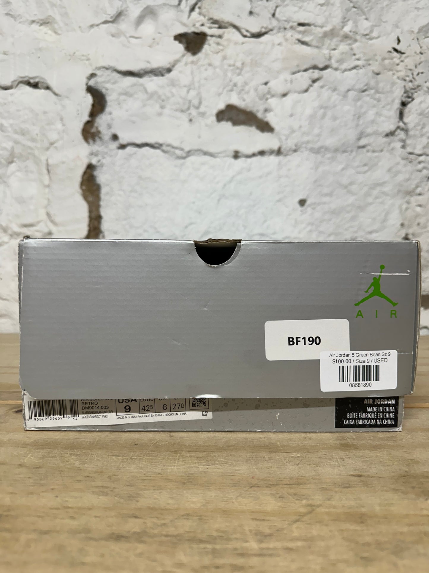 Air Jordan 5 Green Bean Sz 9