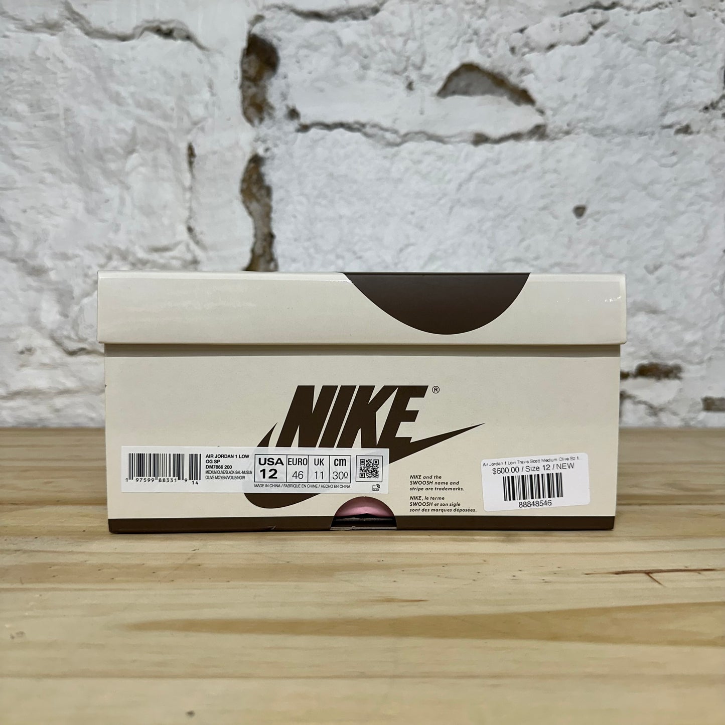 Air Jordan 1 Low Travis Scott Medium Olive Sz 12 DS