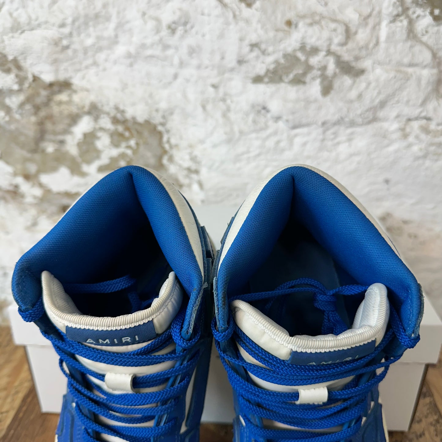 Amiri Blue Skeleton High White Sneaker Sz 8 (41) No Box