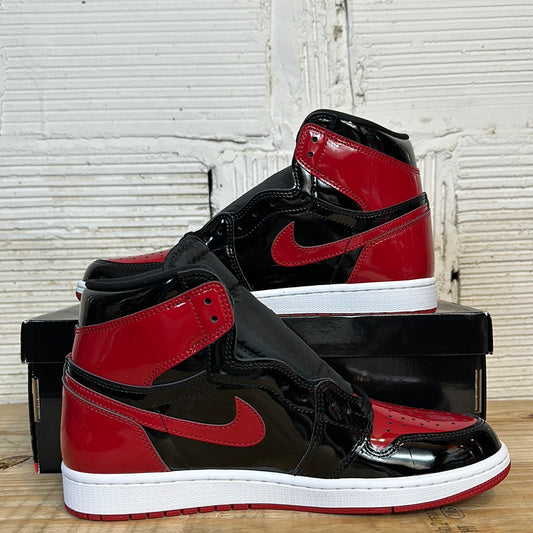 Air Jordan 1 High Patent Bred Sz 10 DS
