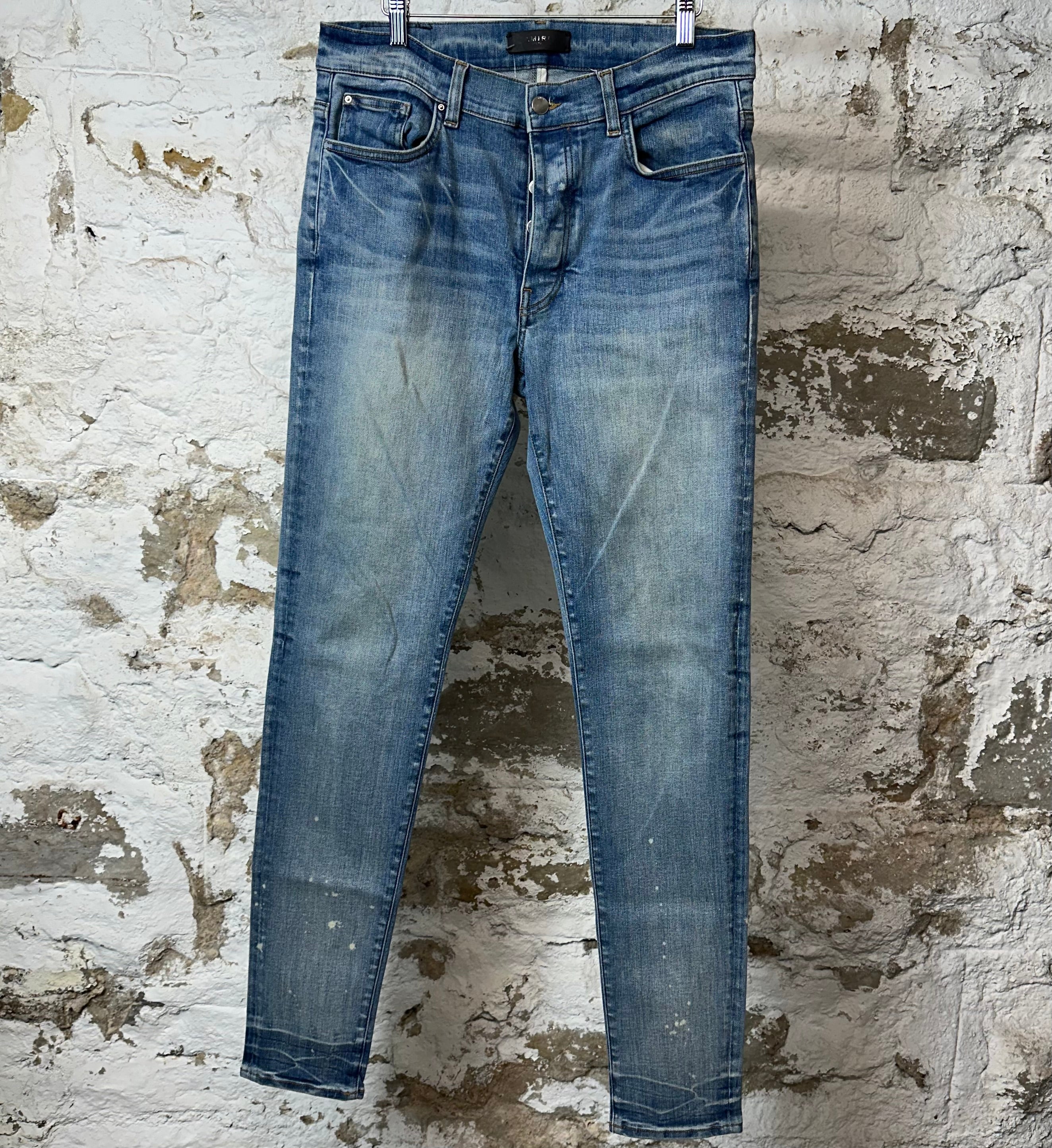 Amiri Plain Blue Denim Jeans Sz 34