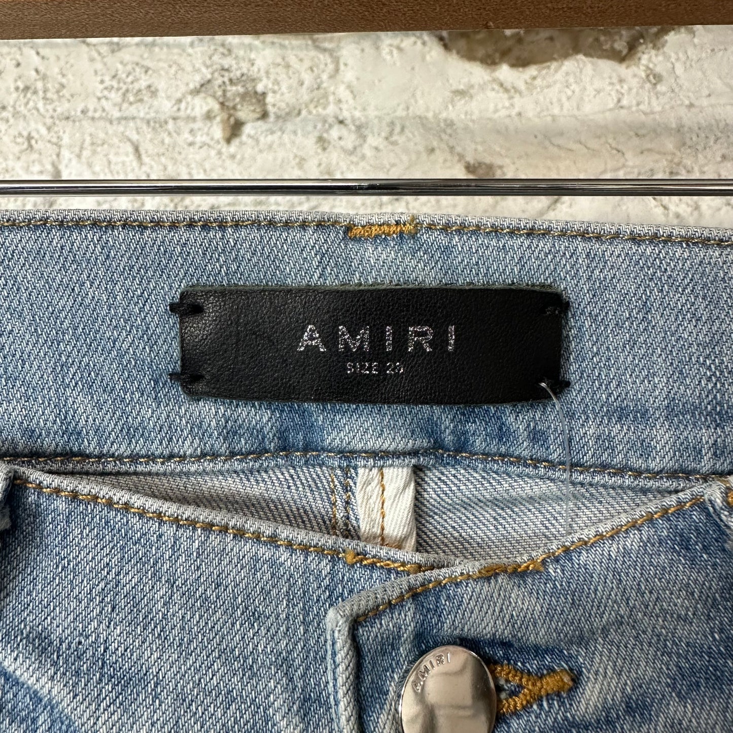 Amiri Plain Lightwash Blue Denim Jeans Sz 28
