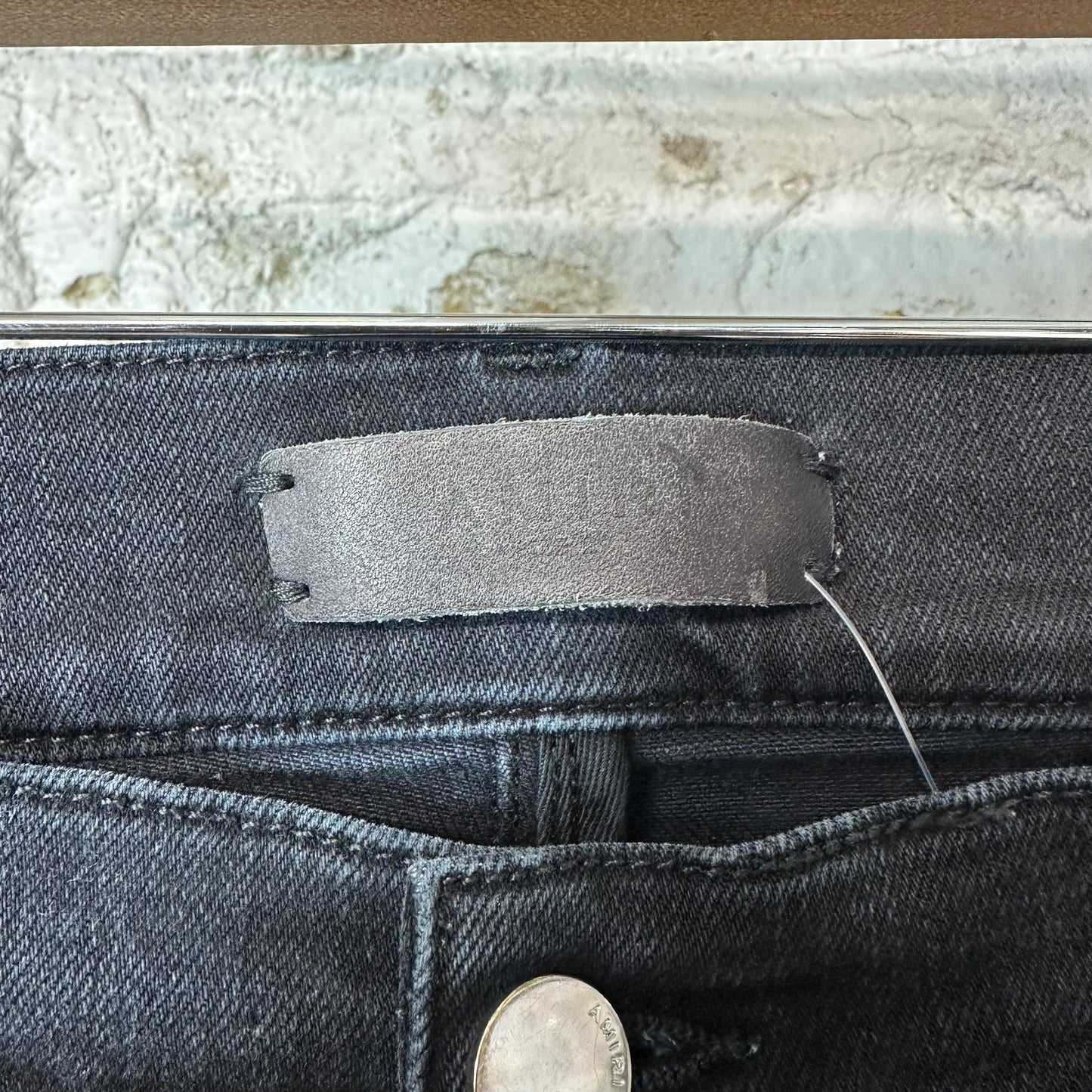 Amiri MX1 Crystal Patch Black Denim Jeans Sz 29