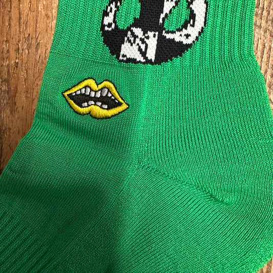 Chrome Hearts Matty Boy Green Flame Socks DS