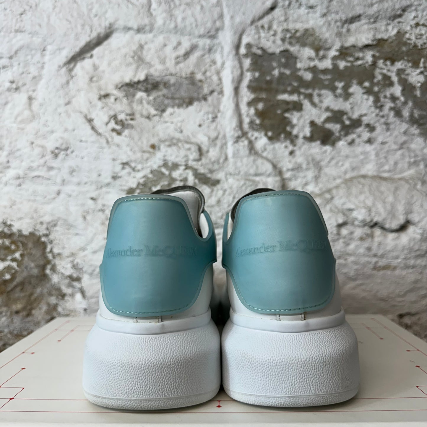 Alexander Mcqueen Transluscent Blue Tab White Sneaker Sz 11 (44)
