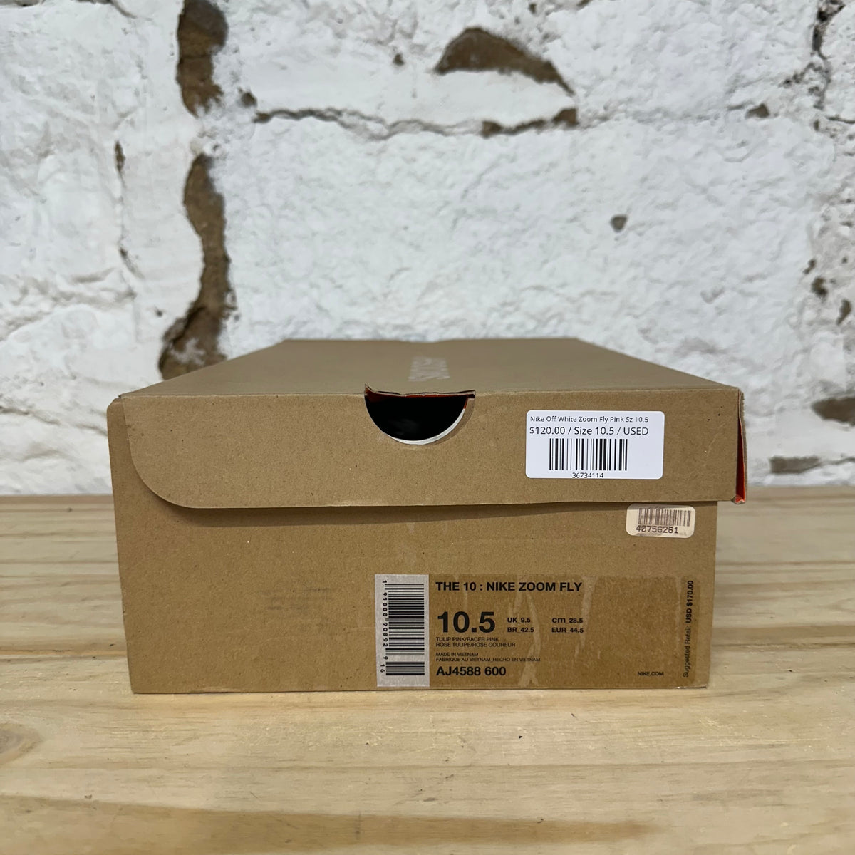 Nike Zoom Fly Off-White Pink Sz 10.5