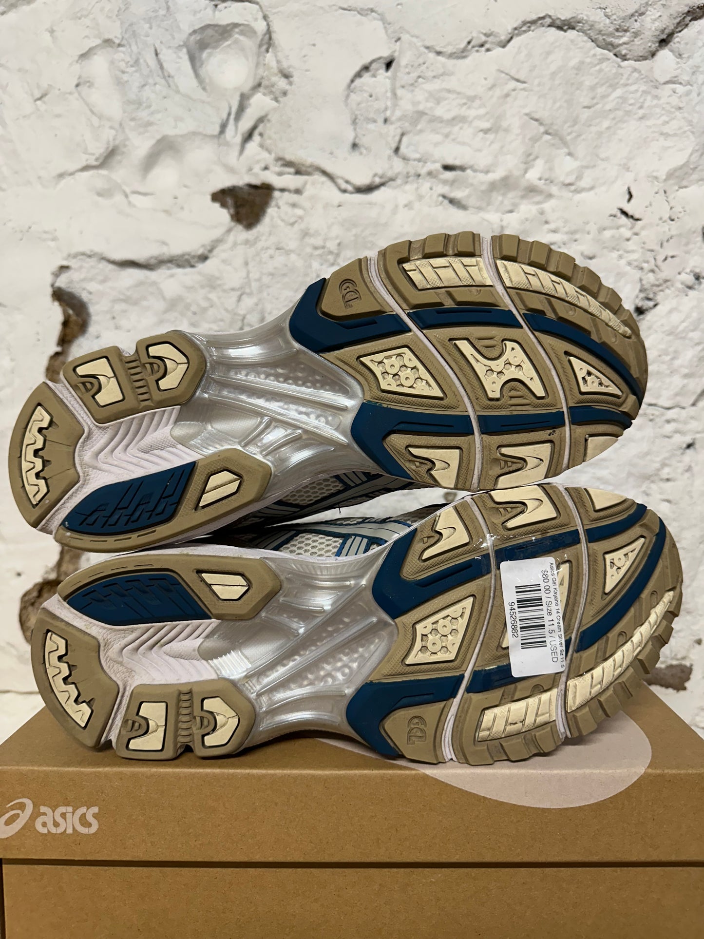 Asics Gel-Kayano 14 Cream Silver Sz 11.5