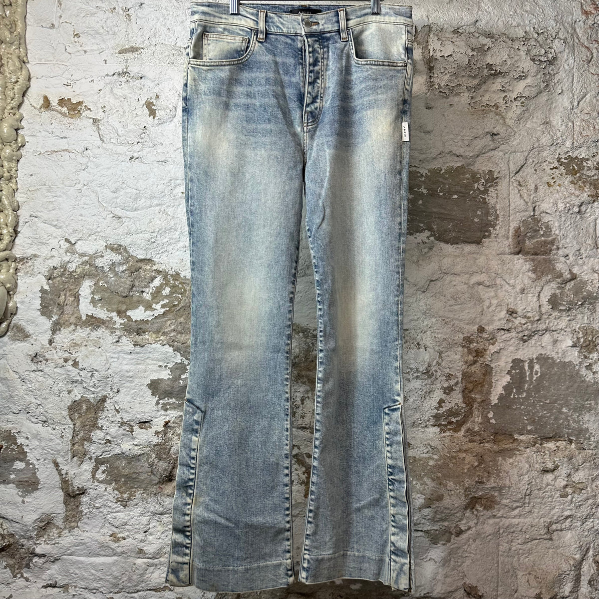 Amiri Washed Blue Flare Denim Jeans Sz 32