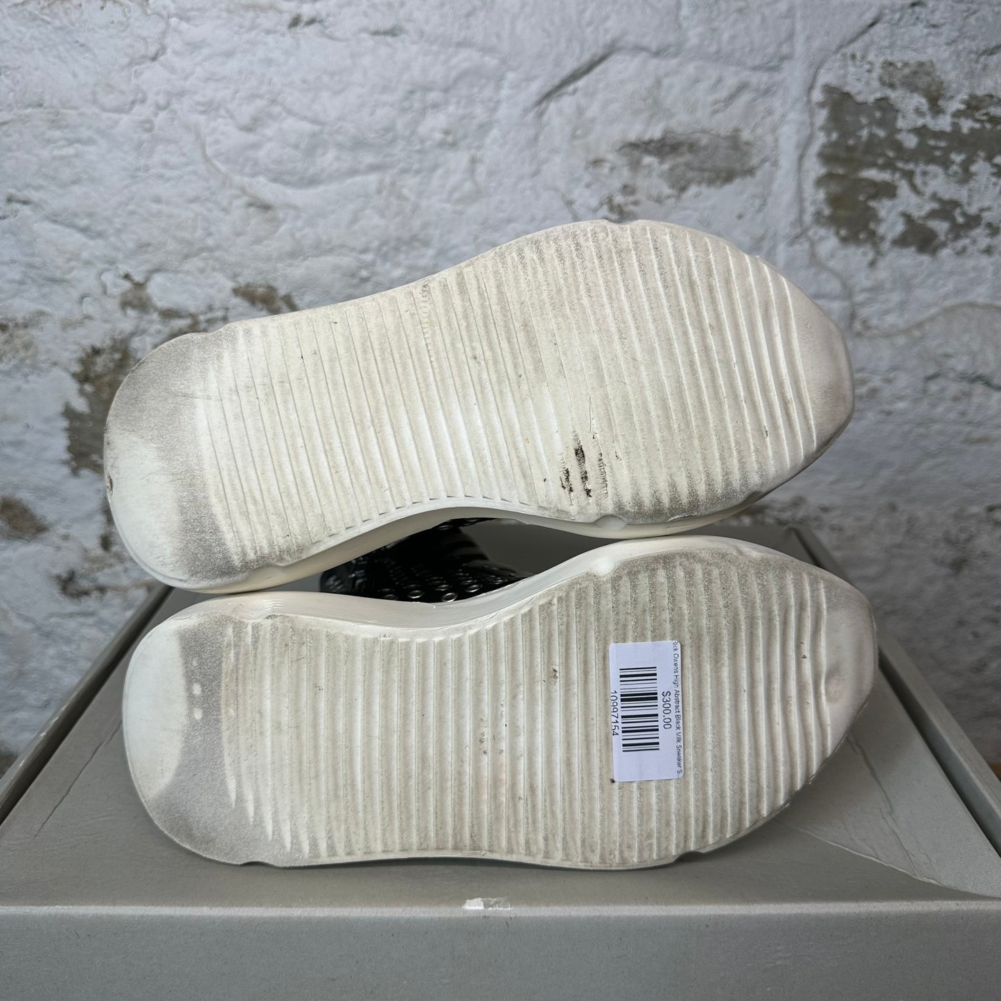 Rick Owens High Abstract Black Milk Sneaker Sz 5.5 (37.5)