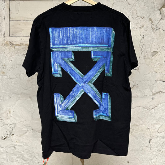 Off-White Blue Green Arrows T-shirt Black Sz XXS