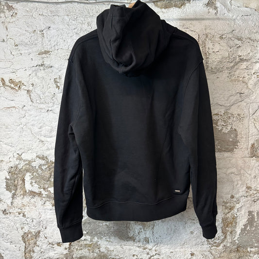 Amiri White Bar Logo Hoodie Black Sz L