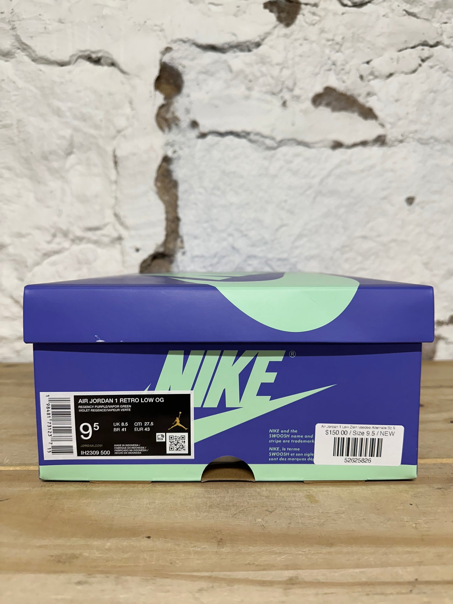 Air Jordan 1 Low Zion Voodoo Alternate Sz 9.5 DS