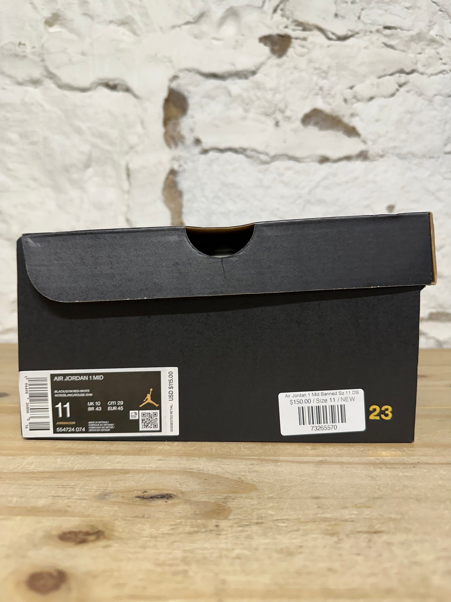 Air Jordan 1 Mid Banned Sz 11 DS