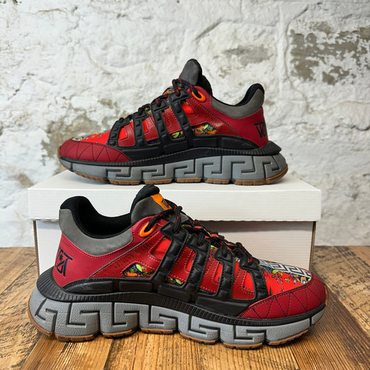 Versace Chain Reaction Red Black Sz 9 (42) No Box