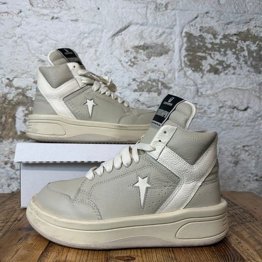 Rick Owens High TURBOWPN Grey Cream Sneaker Sz 9