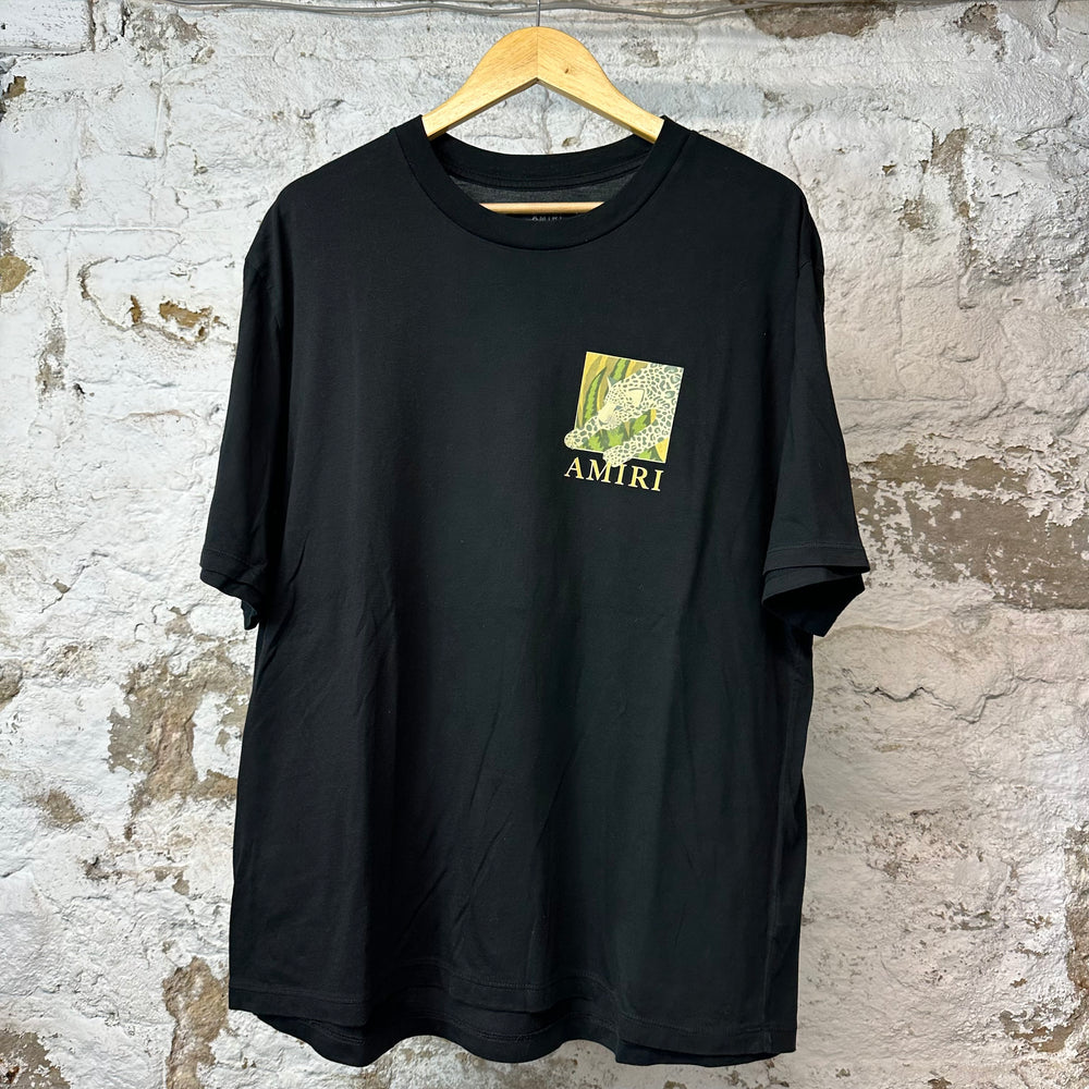 Amiri Green Tiger Logo T-shirt Black Sz XL