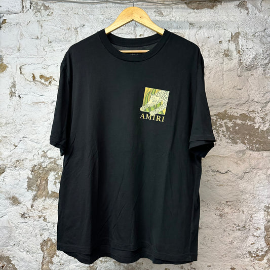 Amiri Green Tiger Logo T-shirt Black Sz XL