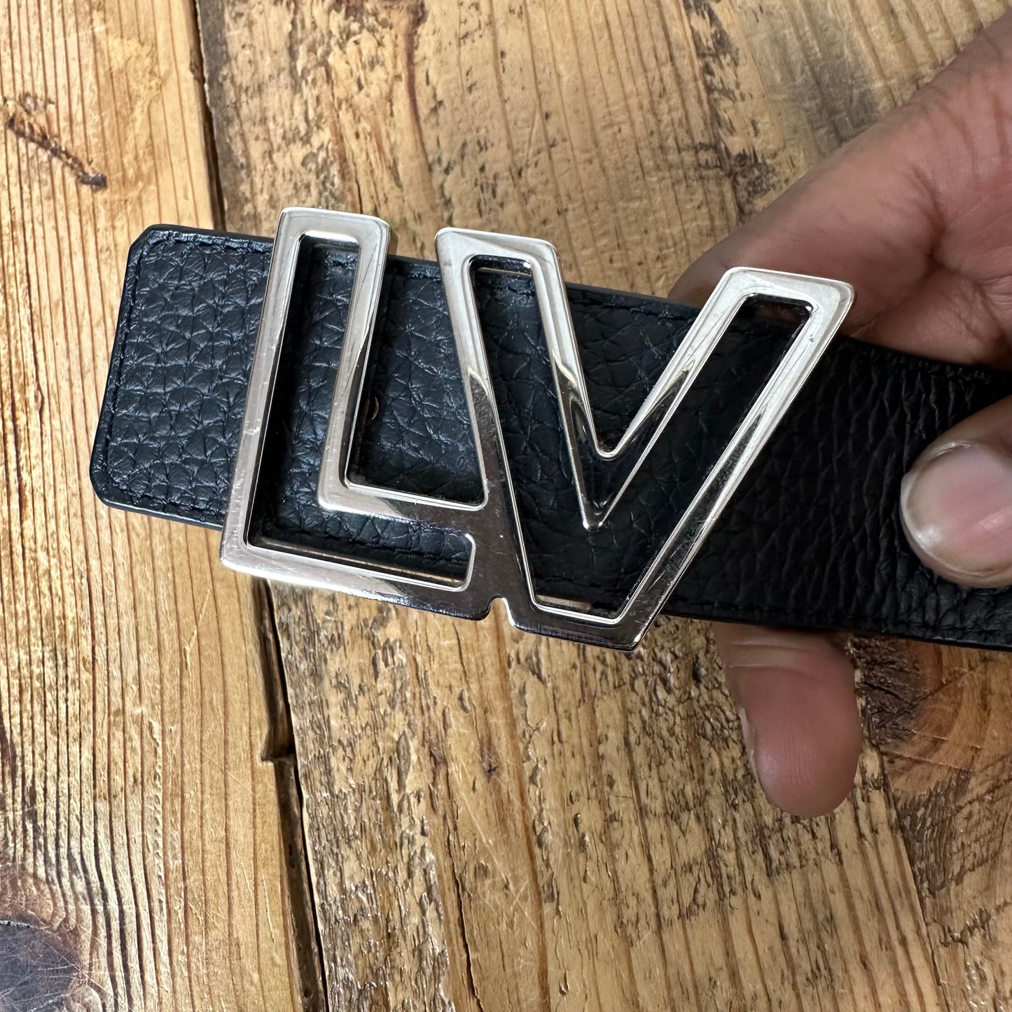 Louis Vuitton Monument Outline Black Belt Sz (95/38) W/ Box