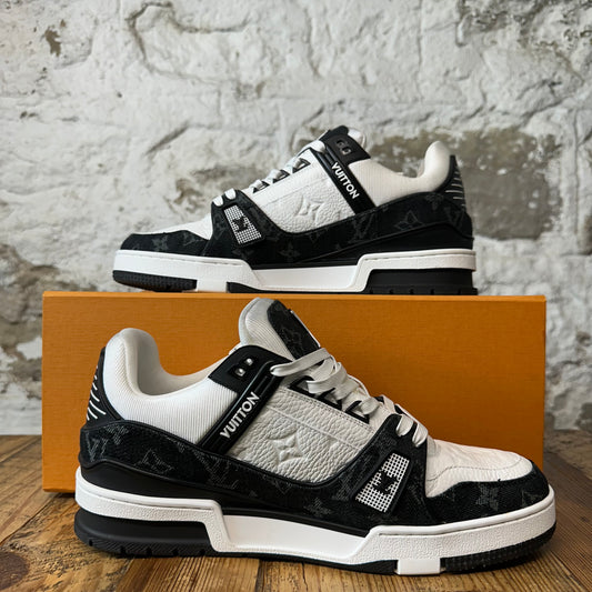 Louis Vuitton Black White Trainer Sneaker Sz 8.5 (7LV)