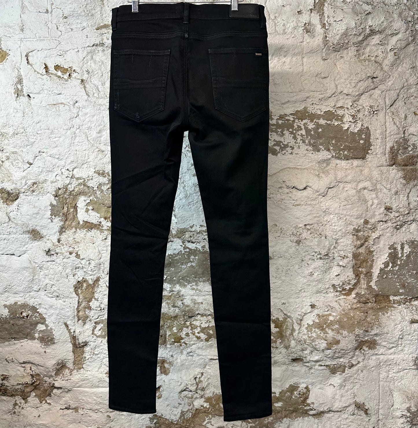 Amiri MX1 Red White Acid Black Denim Jeans Sz 34