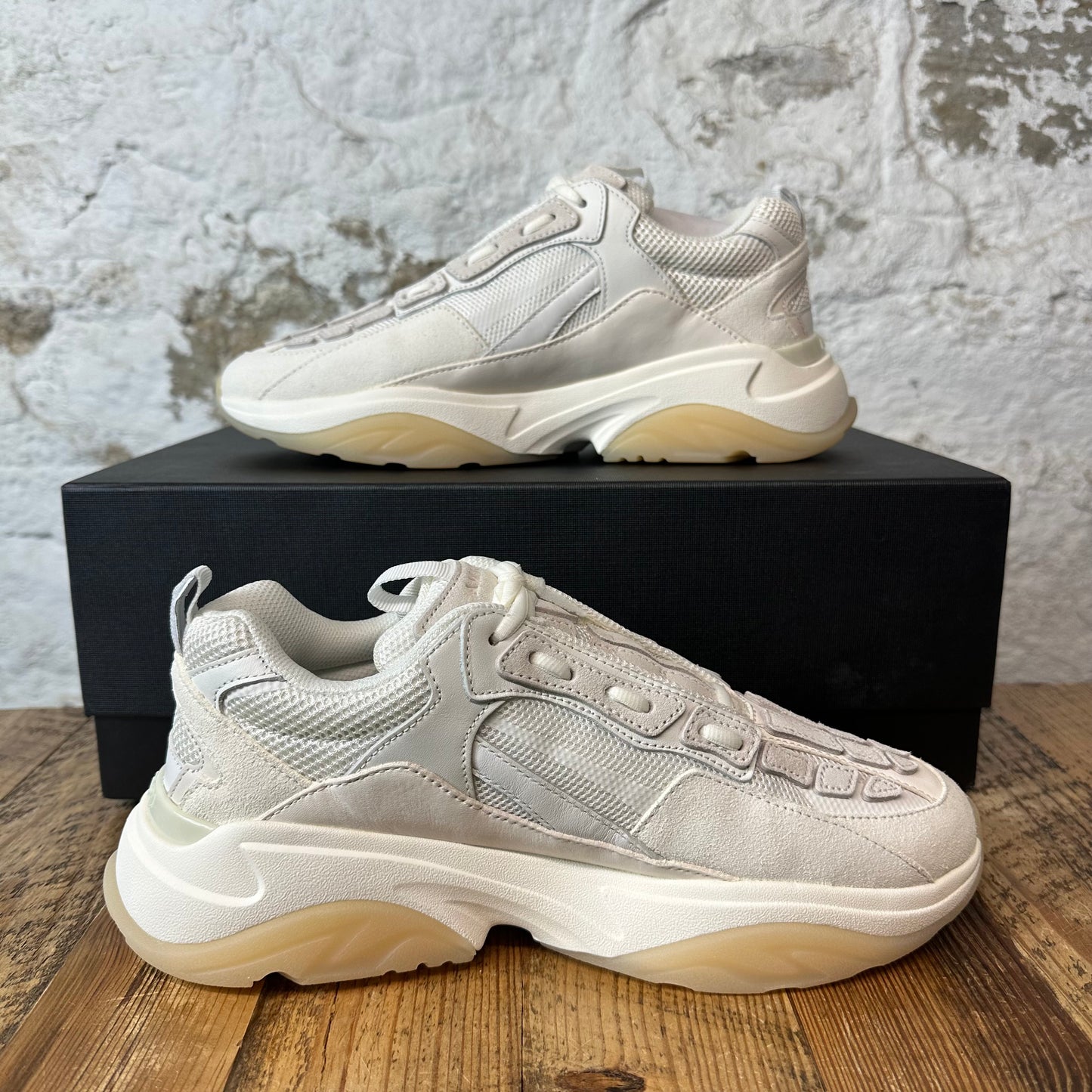 Amiri Mixed White Bone Runner Sneaker