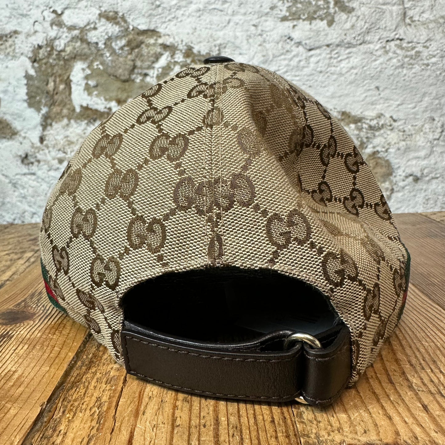 Gucci Beige GG Monogram Hat Sz XL