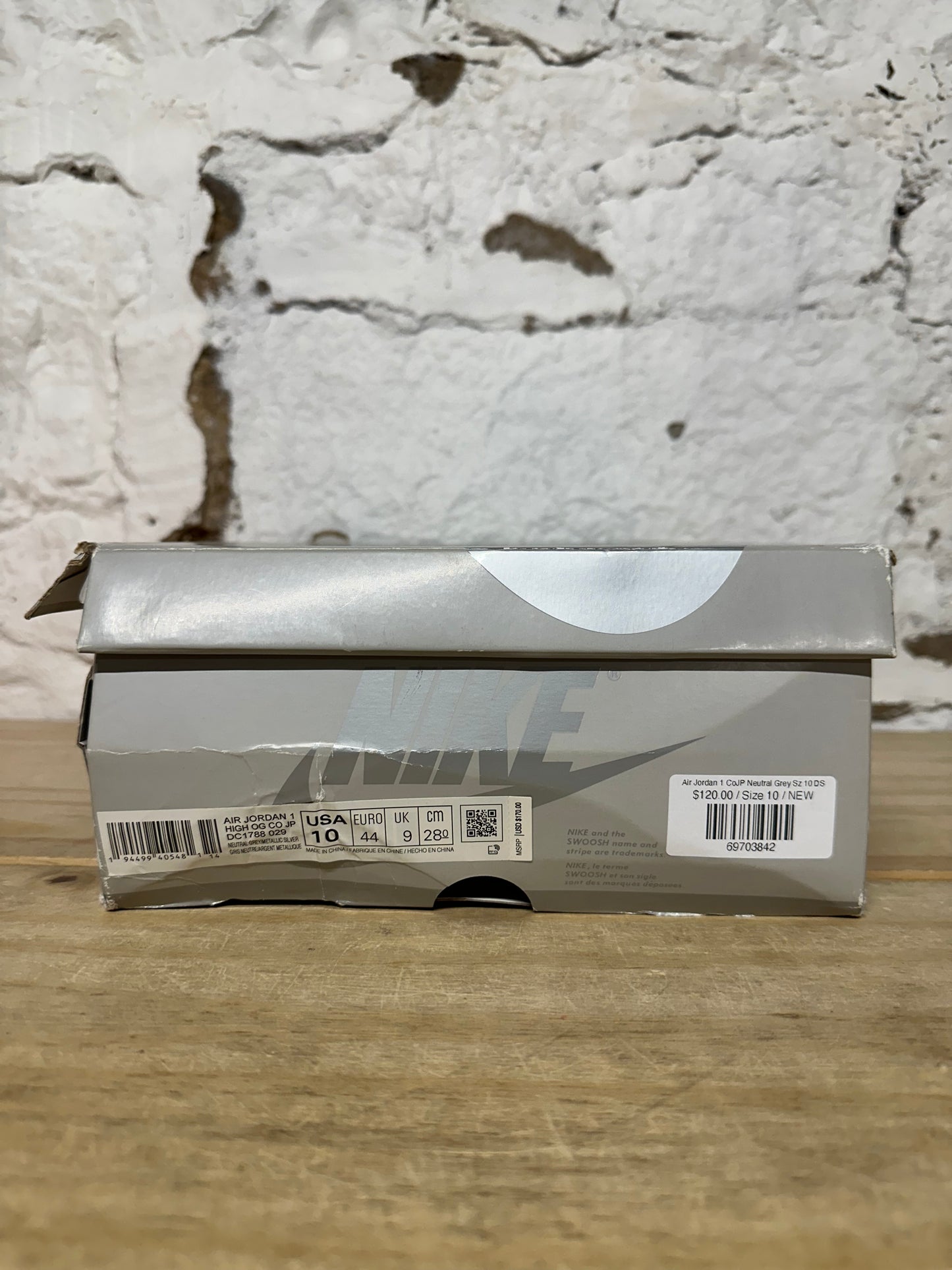 Air Jordan 1 High CO.JP Neutral Grey Sz 10 DS