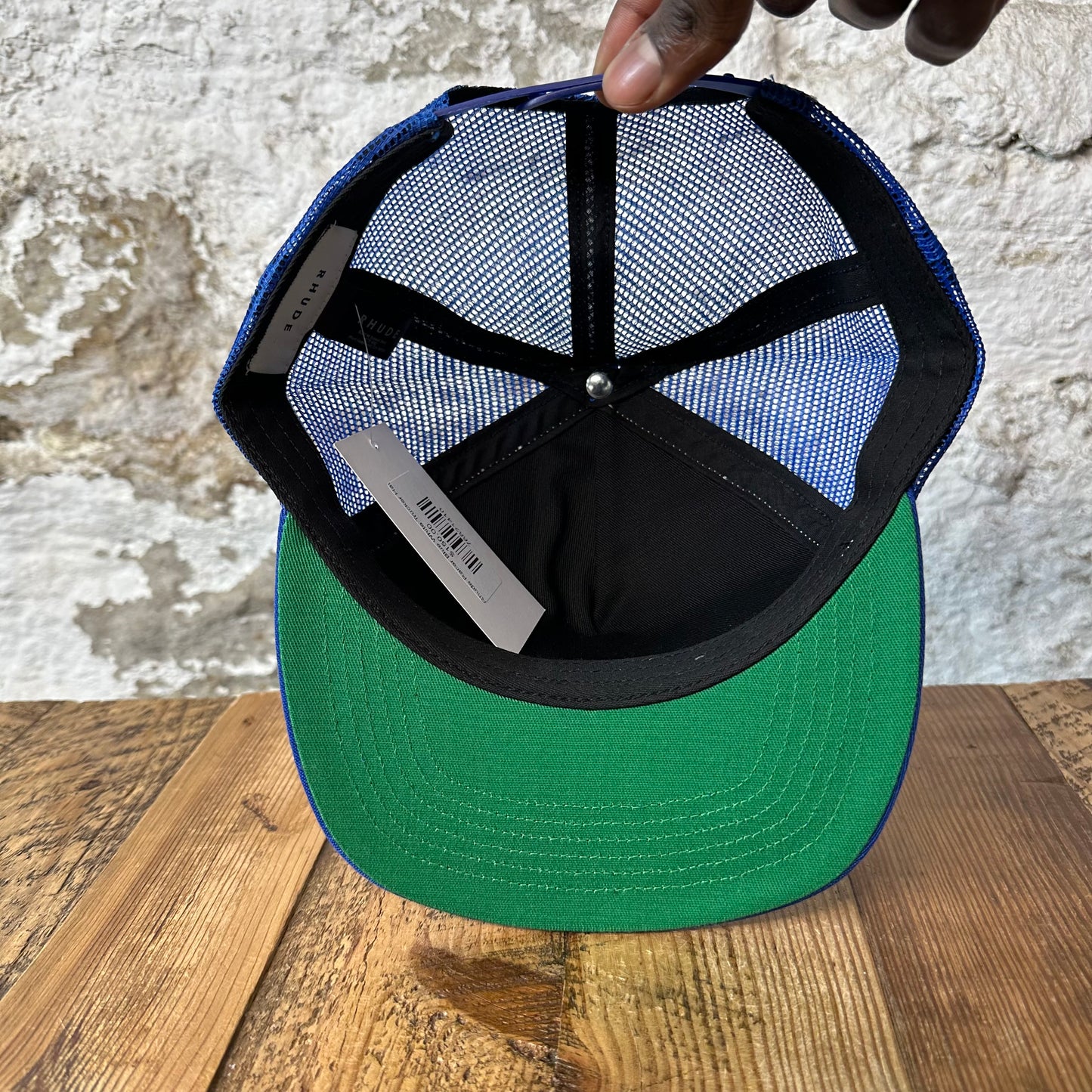 Rhude Racer Blue White Trucker Hat