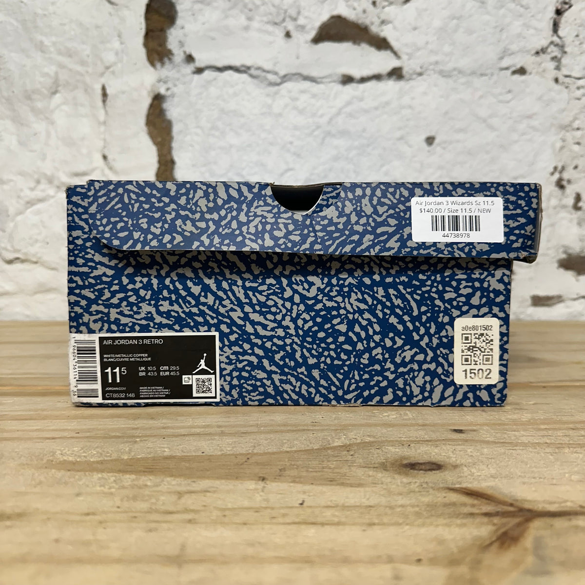 Air Jordan 3 Wizards Sz 11.5