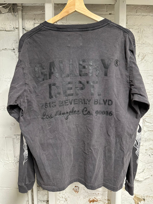 Gallery Dept Flame Sleeve Longsleeve T-Shirt Sz S