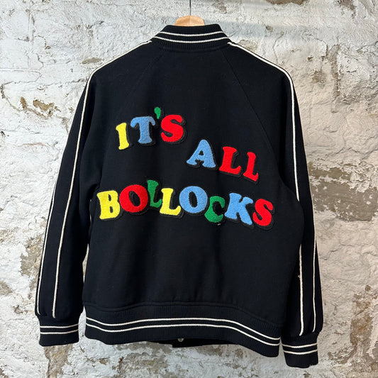 Supreme Bollocks Wool Varsity Jacket Black Sz M