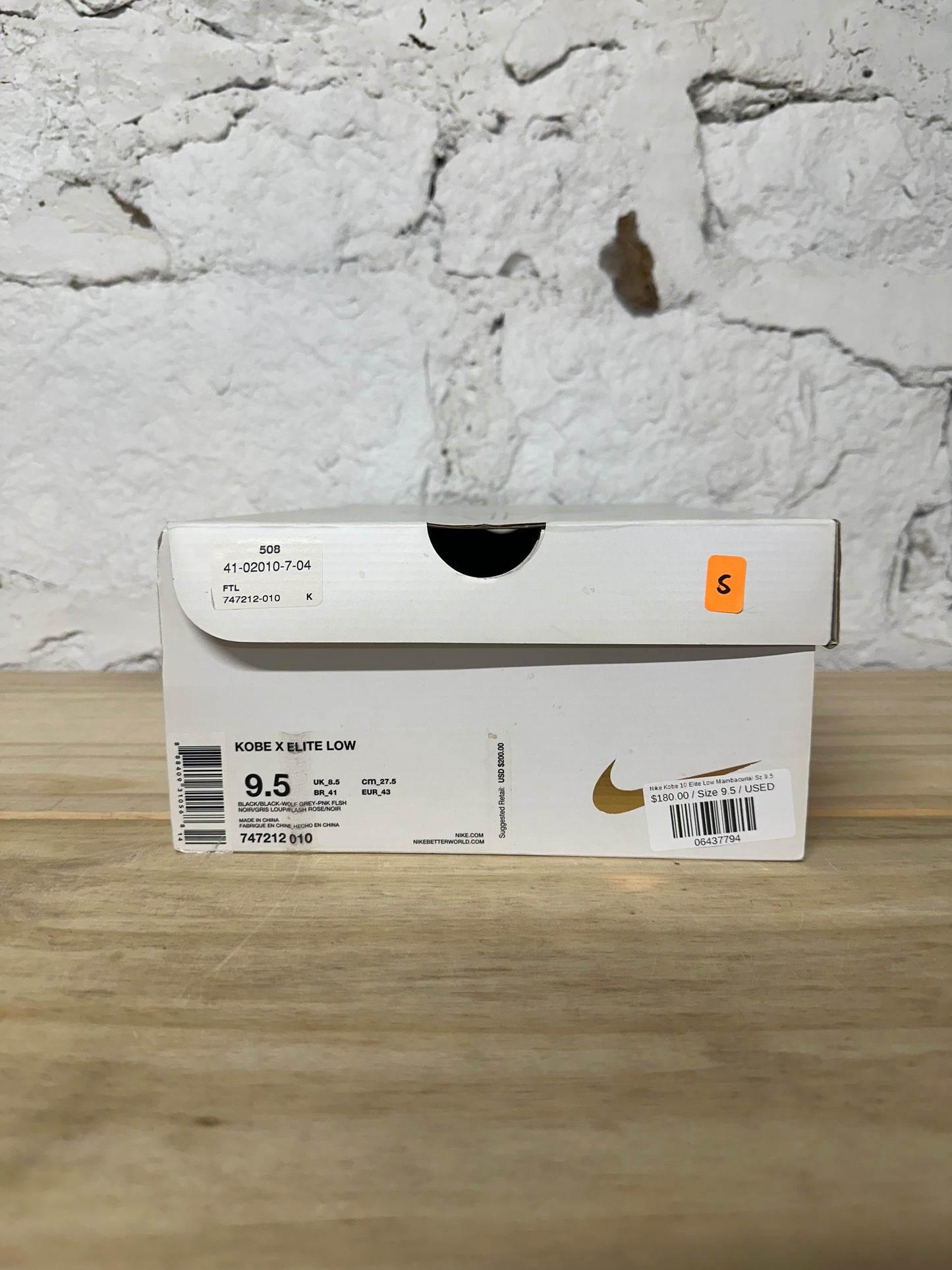 Nike Kobe 10 Elite Low Mambacurial Sz 9.5