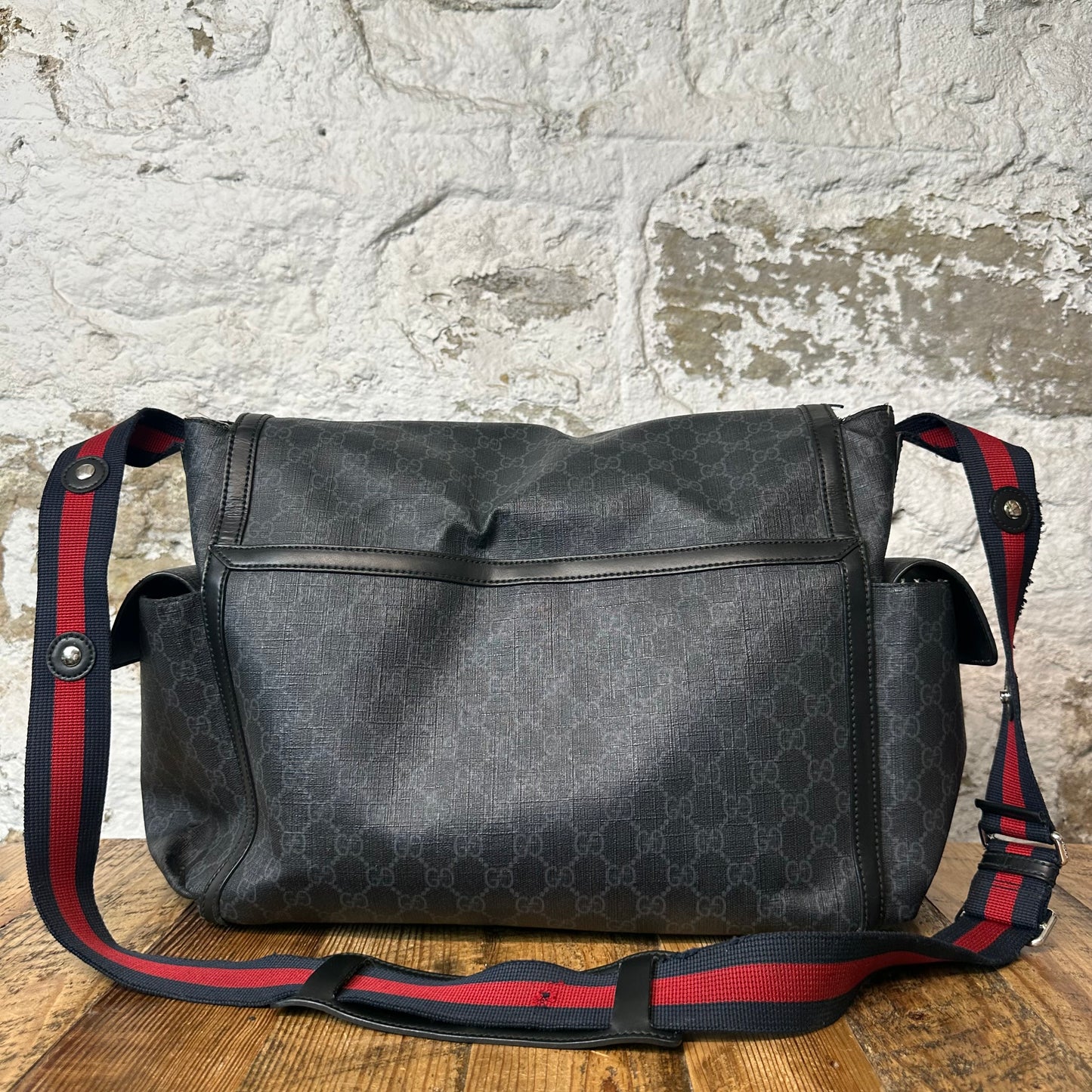 Gucci Supreme GG Black Monogram Diaper Bag