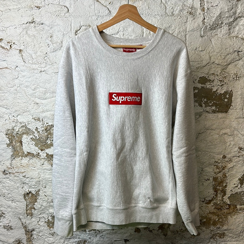 Supreme Red Box Logo Crewneck Gray Sz XL