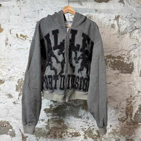 Vale Sports Division Zip Up Hoodie Grey Sz S