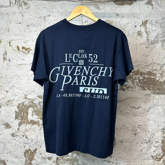 Givenchy Blue Spell Logo T-shirt Navy Sz XS