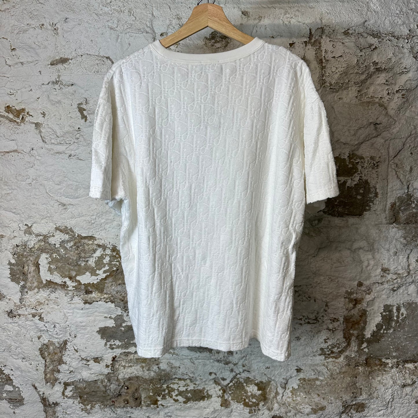 Dior Monogram Towel White T-Shirt Sz XL