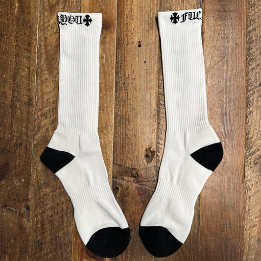 Chrome Hearts Black Spell White Socks DS
